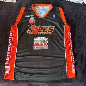 Soles de Mexicali x Boro x LNBP #32 black orange jersey size men’s  large